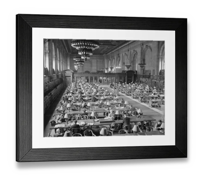 Framed Print : Reference Room at the New York Library Framed Print : Reference Room at the New York Library