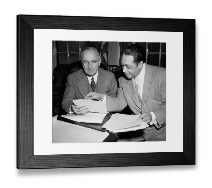 Framed Print : Harry Truman Reviewing Music Score with Duke Ellington Framed Print : Harry Truman Reviewing Music Score with Duke Ellington