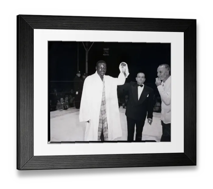 Framed Print : Ezzard Charles with Arm Raised Framed Print : Ezzard Charles with Arm Raised