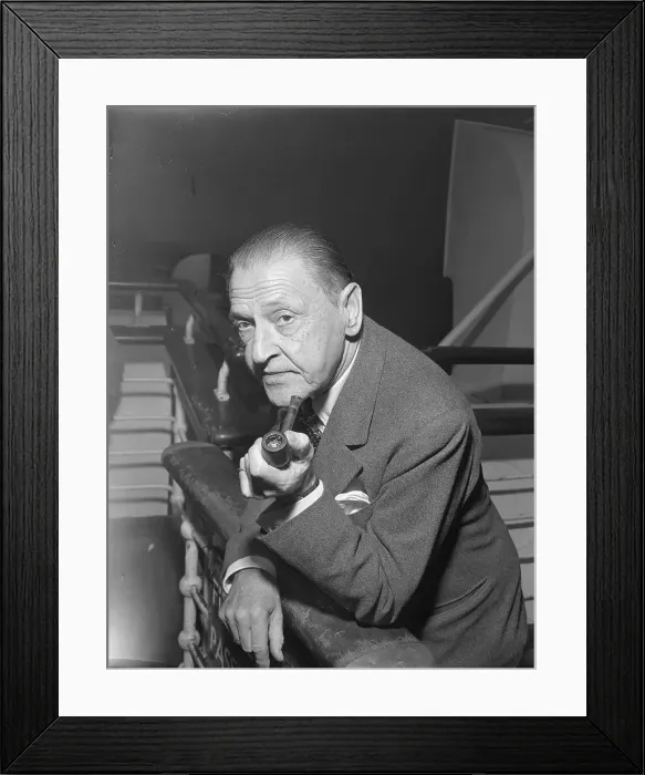 Framed Print : Author W. Somerset Maugham with a Pipe Framed Print : Author W. Somerset Maugham with a Pipe
