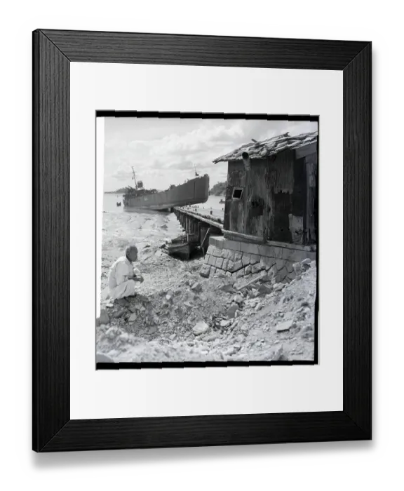 Framed Print : Ship Caught On Pier Waiting For Tide Framed Print : Ship Caught On Pier Waiting For Tide