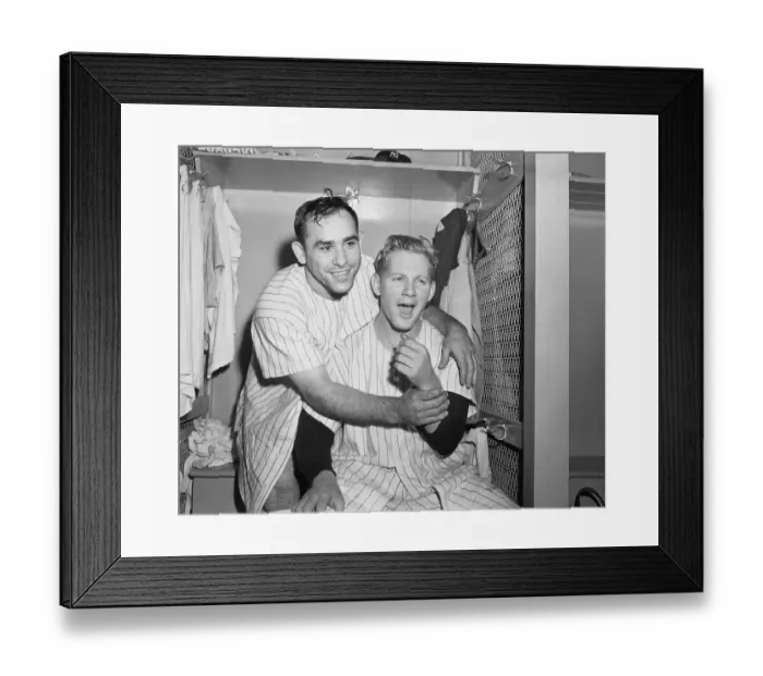 Framed Print : Yogi Berra Hugging Ed Ford Framed Print : Yogi Berra Hugging Ed Ford