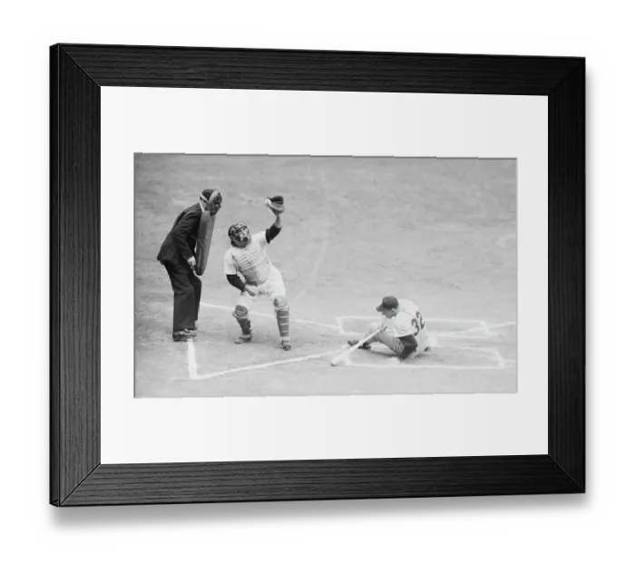 Framed Print : Player Hits Ground After Low Pitch;Baseb Framed Print : Player Hits Ground After Low Pitch;Baseb