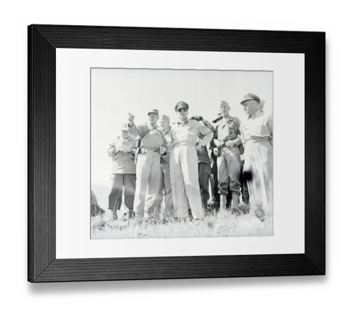 Framed Print : MacArthur Watching Inchon Harbor Invasion Framed Print : MacArthur Watching Inchon Harbor Invasion