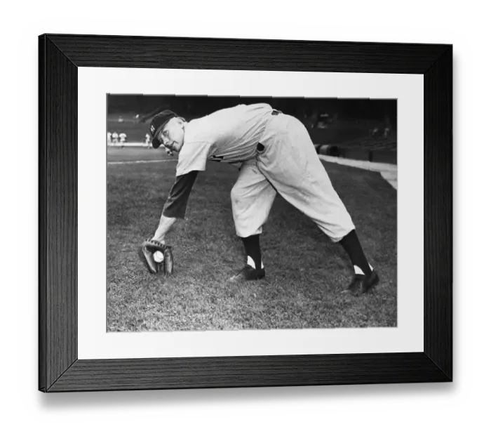 Framed Print : Mickey Mantle In Pitching Pose At 18 Framed Print : Mickey Mantle In Pitching Pose At 18