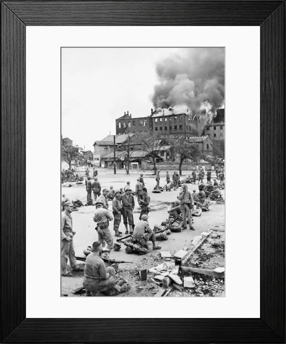 Framed Print : U.S. Marines Waiting For Orders