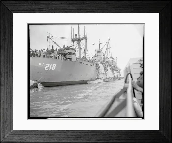 Framed Print : U.S. Marine Ship Arriving at Inchon Framed Print : U.S. Marine Ship Arriving at Inchon