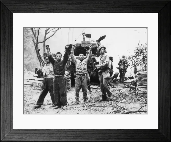 Framed Print : U.S. Marine Captures North Koreans Framed Print : U.S. Marine Captures North Koreans