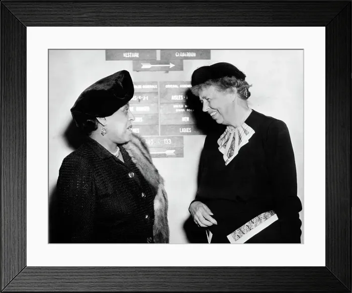 Framed Print : Eleanor Roosevelt And Edith Sampson Framed Print : Eleanor Roosevelt And Edith Sampson