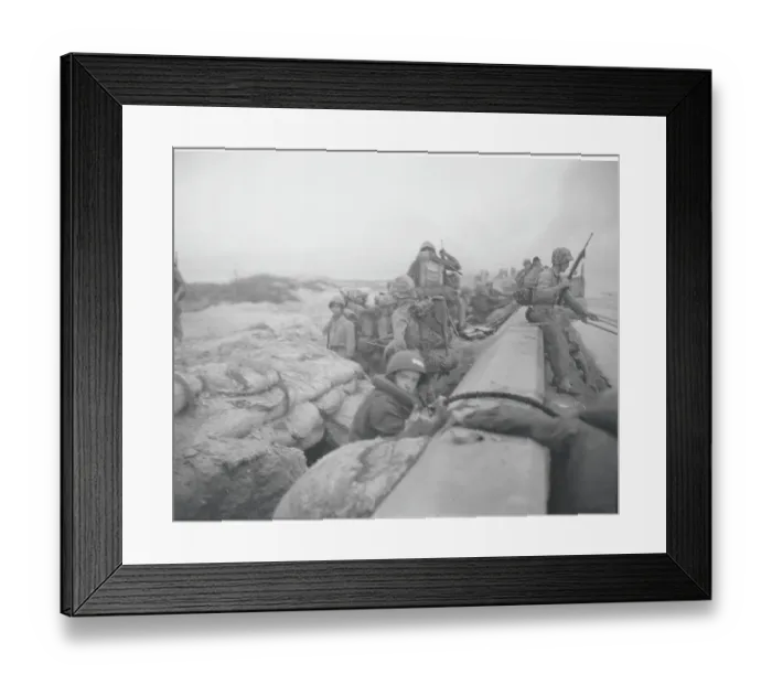 Framed Print : United States Marines at Korean Trench Site Framed Print : United States Marines at Korean Trench Site