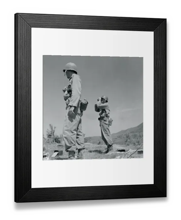 Framed Print : Edward Craig with an Officer Framed Print : Edward Craig with an Officer