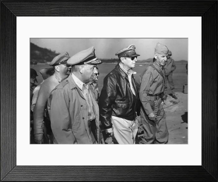 Framed Print : General MacArthur Landing at Inchon Framed Print : General MacArthur Landing at Inchon