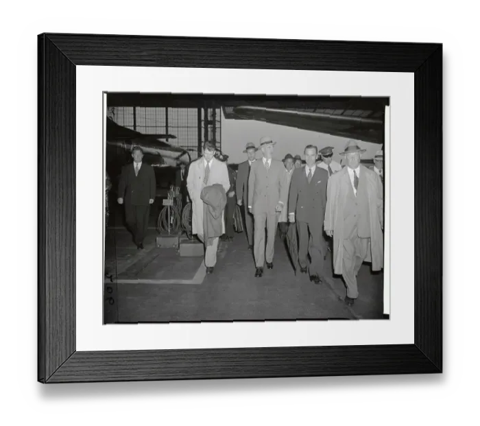 Framed Print : Dean Acheson Being Escorted at Airport Framed Print : Dean Acheson Being Escorted at Airport