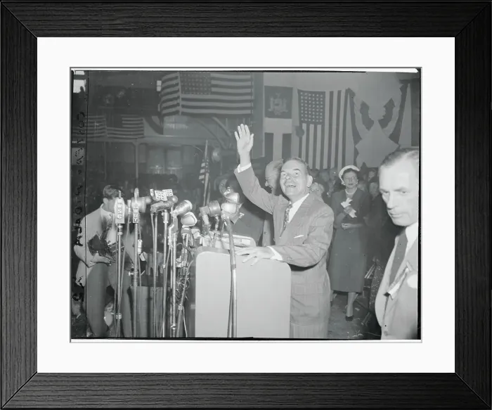 Framed Print : Governor Dewey Waving Framed Print : Governor Dewey Waving