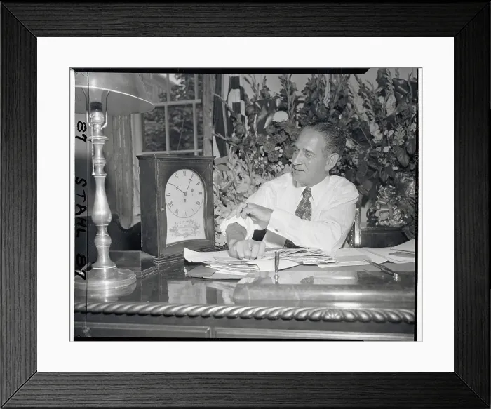 Framed Print : Portrait of Vincent Impellitteri Sitting at Desk Framed Print : Portrait of Vincent Impellitteri Sitting at Desk