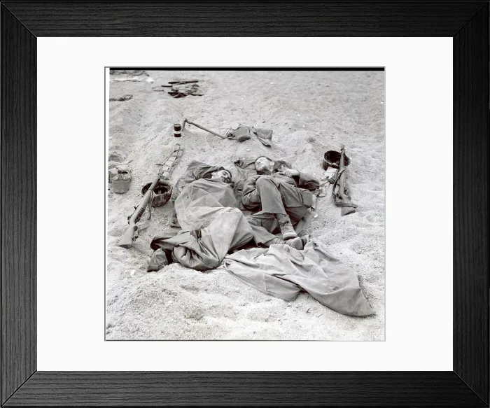 Framed Print : Sleeping Soldiers In Korea Framed Print : Sleeping Soldiers In Korea