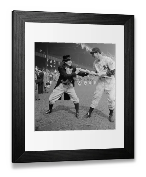 Framed Print : Joe DiMaggio with Al Schacht Framed Print : Joe DiMaggio with Al Schacht