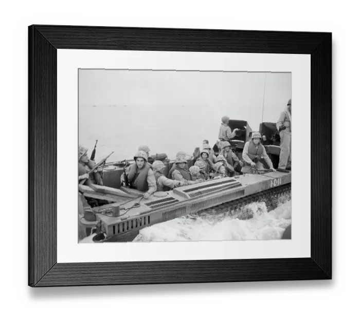 Framed Print : Soldiers at Inchon Invasion Framed Print : Soldiers at Inchon Invasion