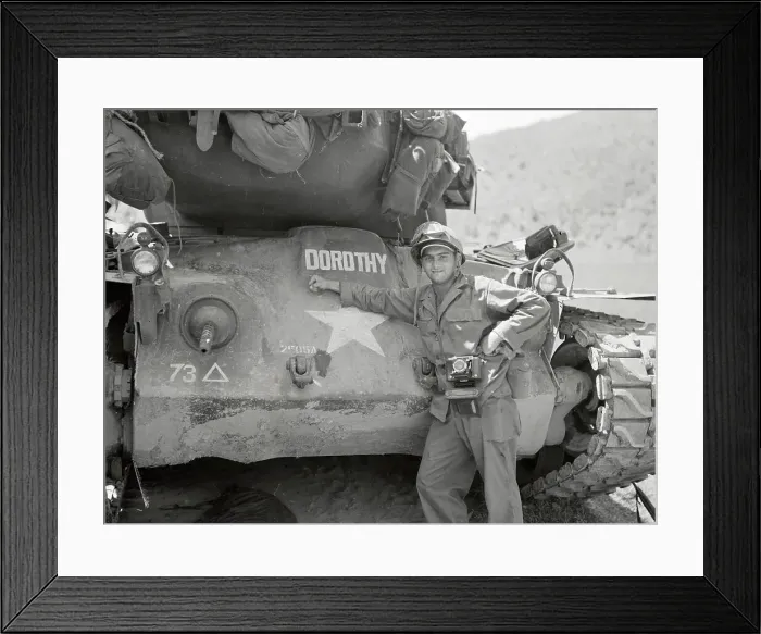 Framed Print : Stanley Tretick with Tank: Dorothy Framed Print : Stanley Tretick with Tank: Dorothy