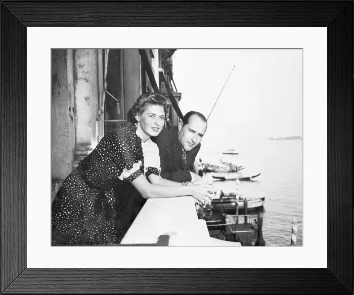Framed Print : Ingrid Bergman and Roberto Rossellini Framed Print : Ingrid Bergman and Roberto Rossellini