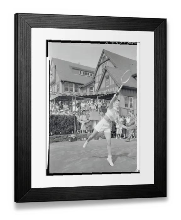 Framed Print : Portrait of Ginger Rogers Playing Tennis Framed Print : Portrait of Ginger Rogers Playing Tennis
