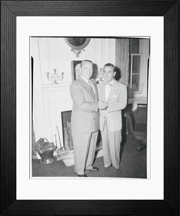 Framed Print : Eddie Cantor with William O'Dwyer Framed Print : Eddie Cantor with William O'Dwyer