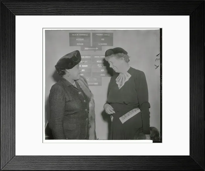 Framed Print : Members of United Nations General Assembly Edith Sampson and Eleanor Roosevelt Framed Print : Members of United Nations General Assembly Edith Sampson and Eleanor Roosevelt