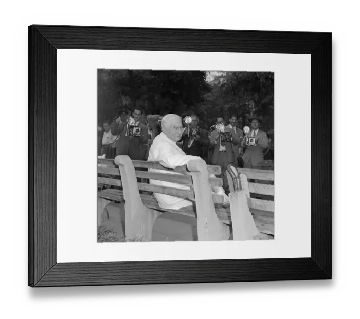 Framed Print : Bernard Baruch Sitting on Park Bench Framed Print : Bernard Baruch Sitting on Park Bench