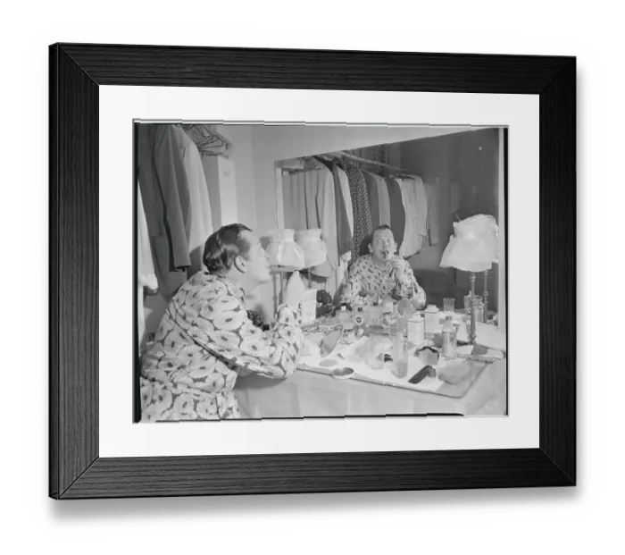 Framed Print : Milton Berle in Dressing Room Framed Print : Milton Berle in Dressing Room