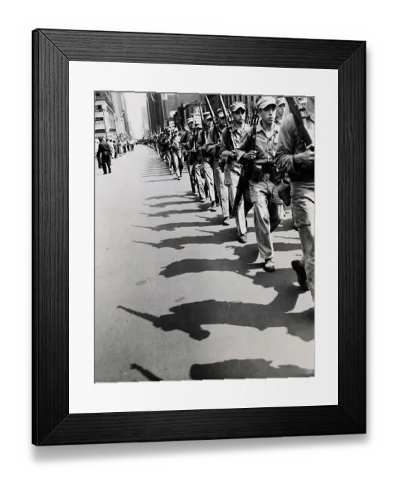 Framed Print : Marines Marching Through New York Framed Print : Marines Marching Through New York