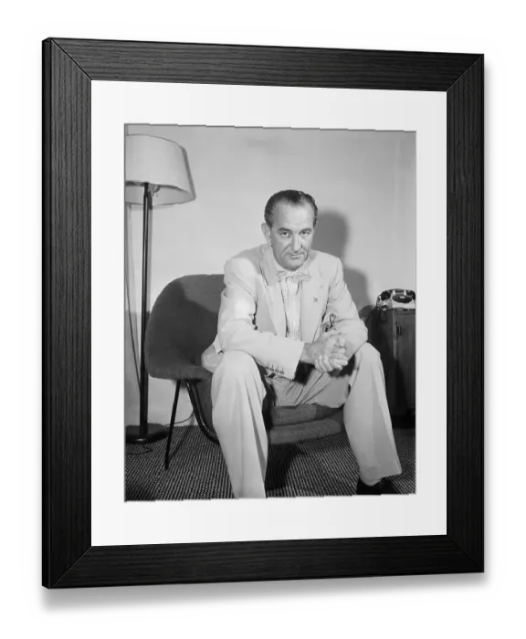 Framed Print : Lyndon B Johnson Full Length Photo