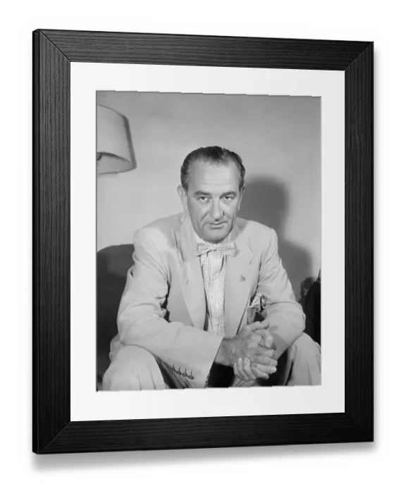 Framed Print : Lyndon B Johnson Waist Up Seated Photo Framed Print : Lyndon B Johnson Waist Up Seated Photo