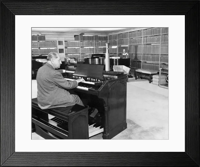 Framed Print : Sigmund Romberg Composing At Home Studio Framed Print : Sigmund Romberg Composing At Home Studio