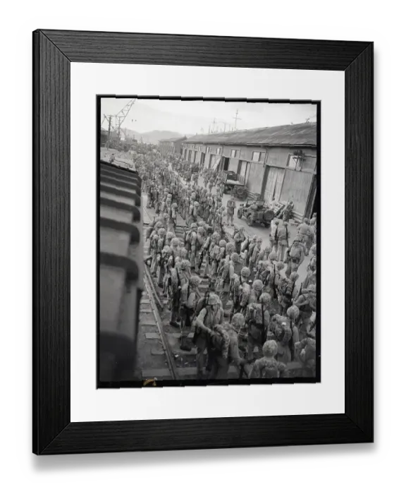 Framed Print : First Division Marines Ready For Battle Framed Print : First Division Marines Ready For Battle
