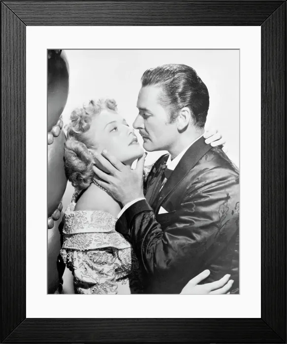 Framed Print : Errol Flynn Kissing Patricia Wymore Framed Print : Errol Flynn Kissing Patricia Wymore