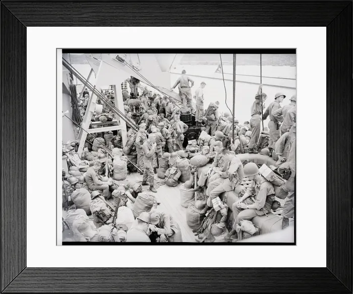 Framed Print : U.S. Soldiers Rest On Transport Framed Print : U.S. Soldiers Rest On Transport