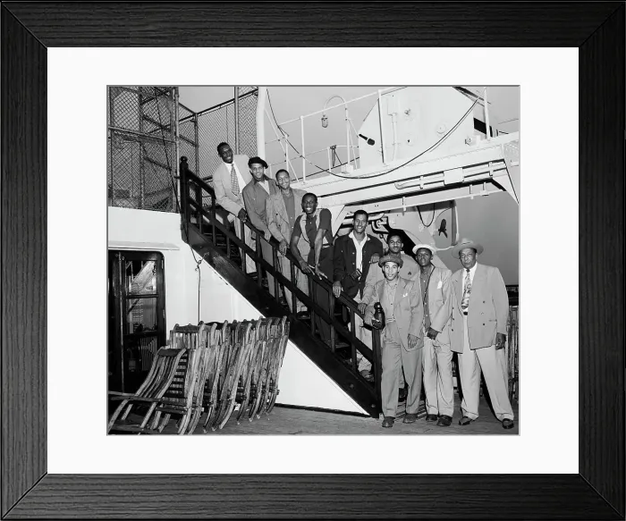 Framed Print : Harlem Globetrotters on Mauretania Ocean Liner Framed Print : Harlem Globetrotters on Mauretania Ocean Liner