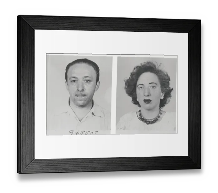 Framed Print : Portrait of Abraham Brothman and Partner After Their Arrest