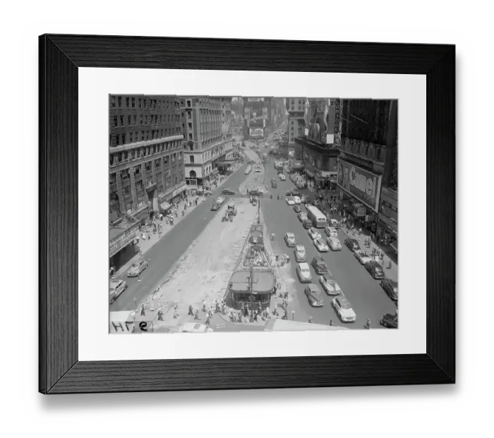 Framed Print : Road Paving in Manhattan Framed Print : Road Paving in Manhattan