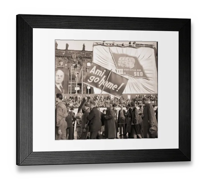 Framed Print : Anti-American Communist Rally Framed Print : Anti-American Communist Rally