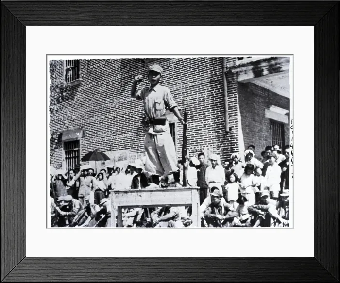 Framed Print : Soldier On Car With Fist Raised Framed Print : Soldier On Car With Fist Raised