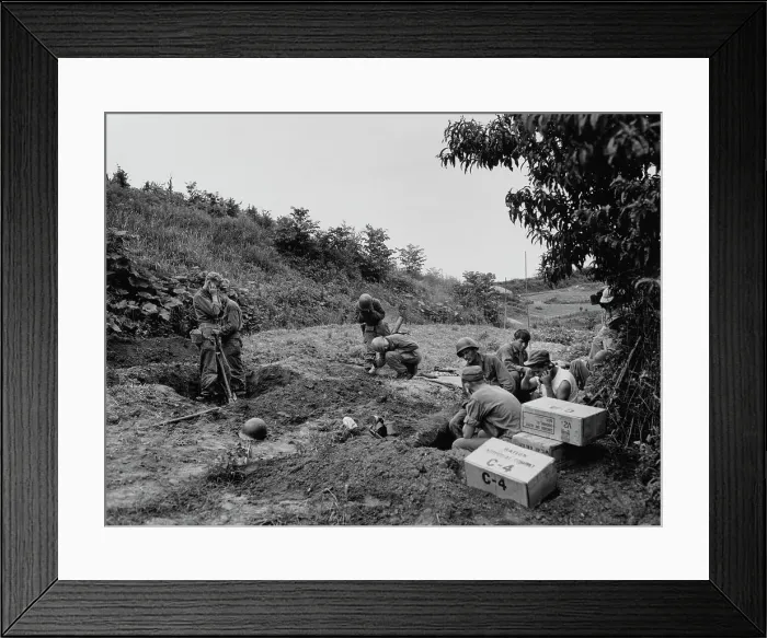Framed Print : Soldiers Firing Mortars In South Korea Framed Print : Soldiers Firing Mortars In South Korea