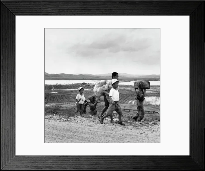 Framed Print : Child Refugees In Korea Framed Print : Child Refugees In Korea