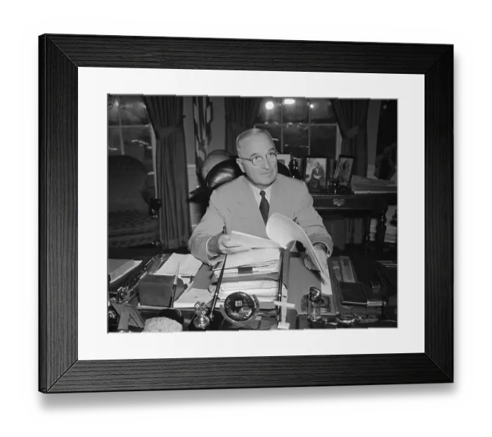 Framed Print : President Harry S. Truman Rehearsing Speech Framed Print : President Harry S. Truman Rehearsing Speech