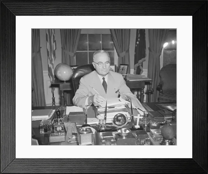 Framed Print : President Harry S. Truman Revising Speech Framed Print : President Harry S. Truman Revising Speech
