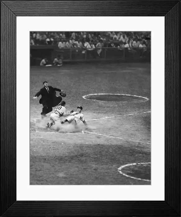 Framed Print : Umpire Making a Call at Home Plate Framed Print : Umpire Making a Call at Home Plate