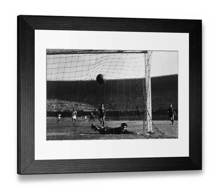 Framed Print : Goalie on the Ground After Missing Ball Framed Print : Goalie on the Ground After Missing Ball