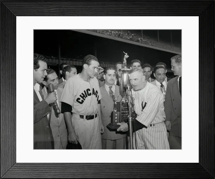 Framed Print : Casey Stengel Being Presented with Trophy Framed Print : Casey Stengel Being Presented with Trophy
