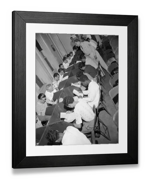 Framed Print : New Jersey Draftees Take Army Physical