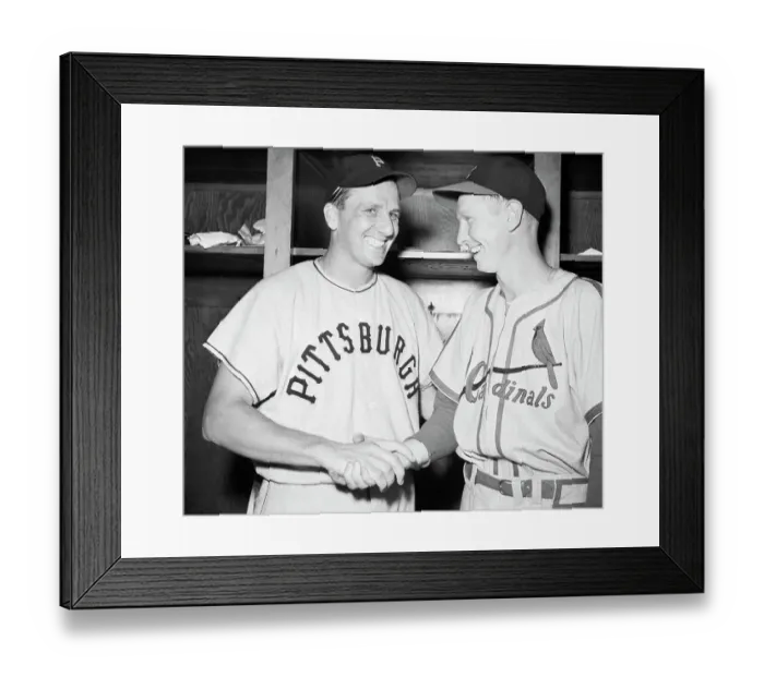 Framed Print : R Kiner & A Schoendienst Handshake Allst Framed Print : R Kiner & A Schoendienst Handshake Allst
